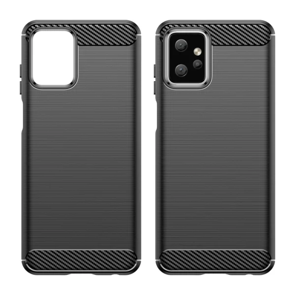 Carbon Case for Motorola Moto G Power 2023 flexible silicone carbon cover blackeng