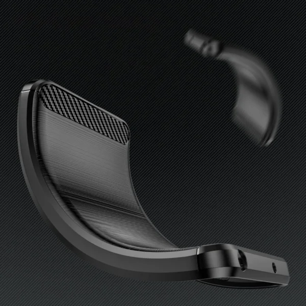 Carbon Case for Xiaomi Redmi 11A / Poco C55 / Redmi 12C Flexible Silicone Carbon Cover Blackeng