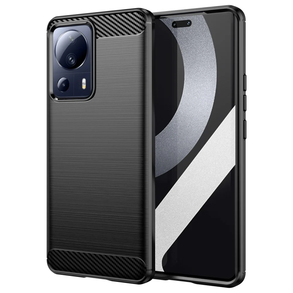 Carbon Case case for Xiaomi 13 Lite flexible silicone carbon cover blackeng