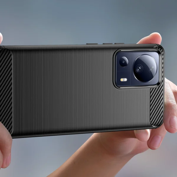 Carbon Case case for Xiaomi 13 Lite flexible silicone carbon cover blackeng