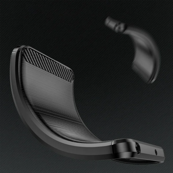 Carbon Case case for Infinix Hot 12 Pro flexible silicone carbon cover blackeng