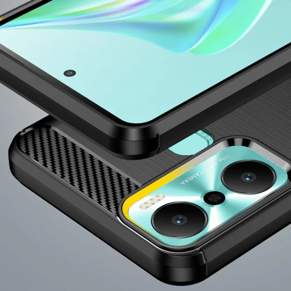 Carbon Case case for Infinix Hot 20 Play flexible silicone carbon cover blackeng