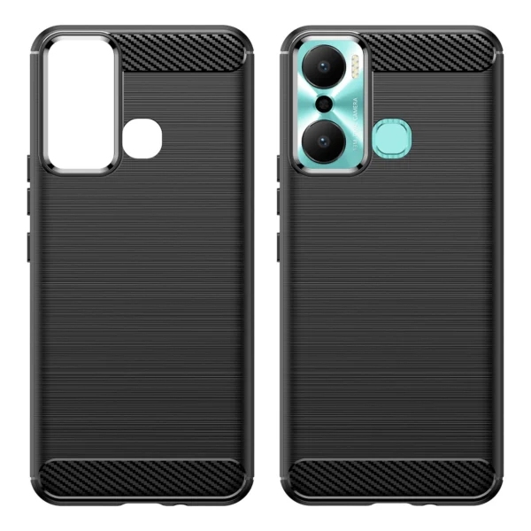 Carbon Case case for Infinix Hot 20 Play flexible silicone carbon cover blackeng