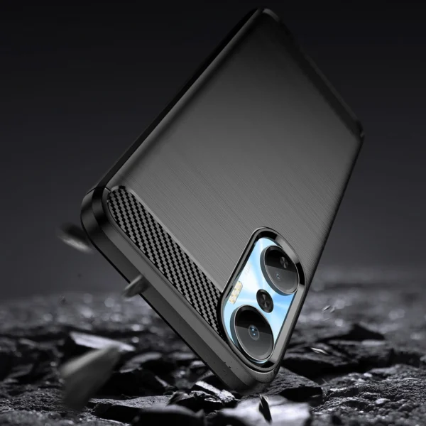Carbon Case case for Infinix Hot 20 flexible silicone carbon cover blackeng