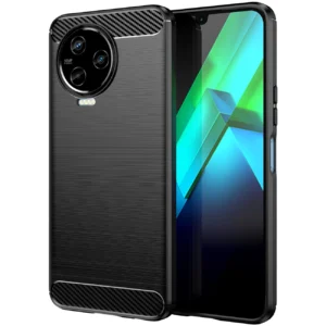 Carbon Case Cover for Infinix Note 12 (2023) / Infinix Note 12 Pro Flexible Silicone Carbon Cover Blackeng