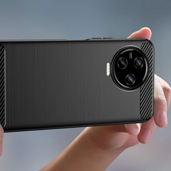 Carbon Case Cover for Infinix Note 12 (2023) / Infinix Note 12 Pro Flexible Silicone Carbon Cover Blackeng