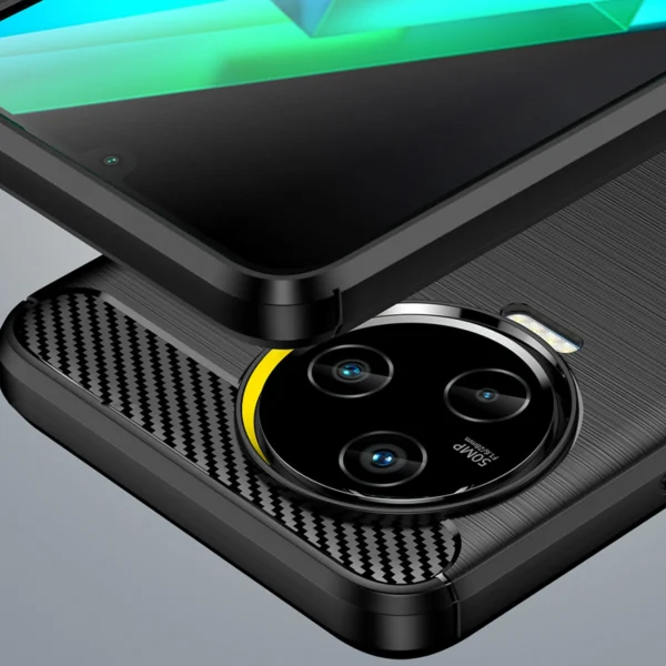 Carbon Case Cover for Infinix Note 12 (2023) / Infinix Note 12 Pro Flexible Silicone Carbon Cover Blackeng