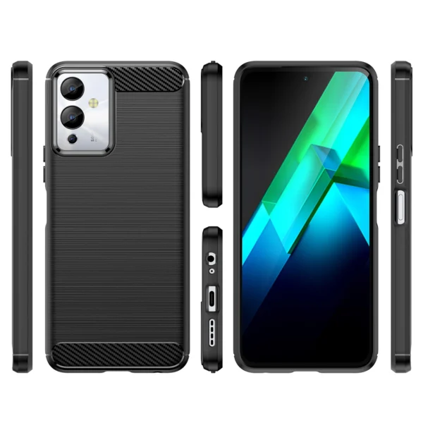 Carbon Case case for Infinix Note 12i flexible silicone carbon cover blackeng