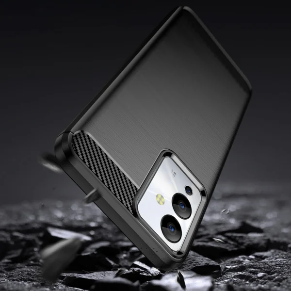 Carbon Case case for Infinix Note 12i flexible silicone carbon cover blackeng