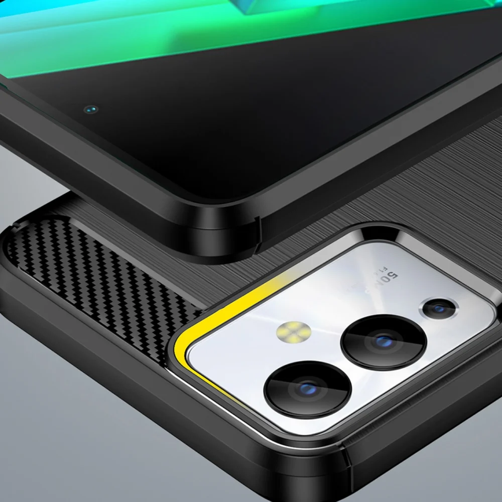 Carbon Case case for Infinix Note 12i flexible silicone carbon cover blackeng