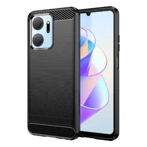 Carbon Case case for Honor Play 40 Plus / Honor X7a flexible silicone carbon cover blackeng