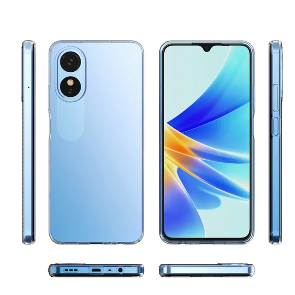 Ultra Clear 0.5mm case for Oppo A17 thin cover transparenteng
