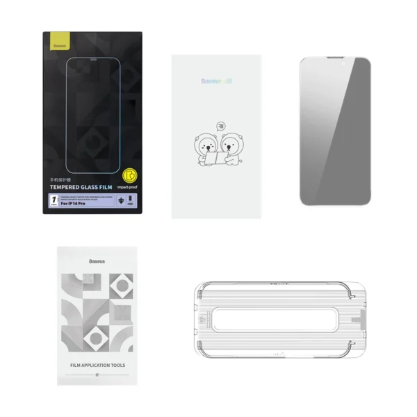 Baseus Privacy Tempered Glass for iPhone 14 Pro Full Screen 0.4mm Privacy Filter Anti Spy + Mounting Kiteng