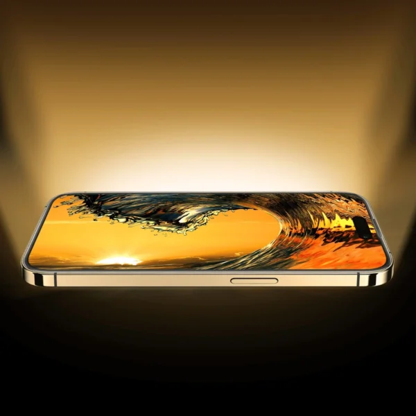 Baseus Full Screen Tempered Glass for iPhone 14 Pro Max with Speaker Cover 0.4mm + Mounting Kiteng