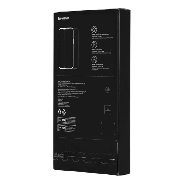 Baseus Full Screen Tempered Glass for iPhone 14 Plus / 13 Pro Max with Speaker Cover 0.4mm + Mounting Kiteng