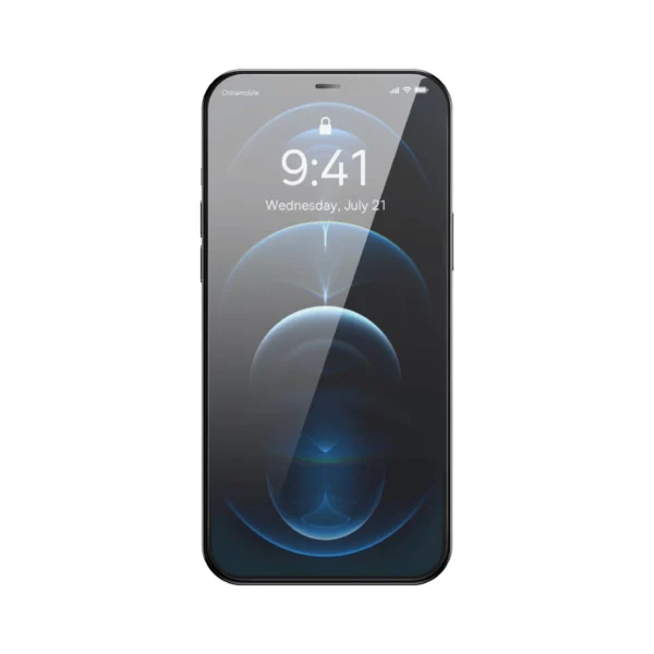 Baseus Full Screen Tempered Glass for iPhone 12 Pro Max with Speaker Cover 0.4mm + Mounting Kiteng