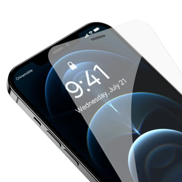 Baseus Full Screen Tempered Glass for iPhone 12 Pro Max with Speaker Cover 0.4mm + Mounting Kiteng