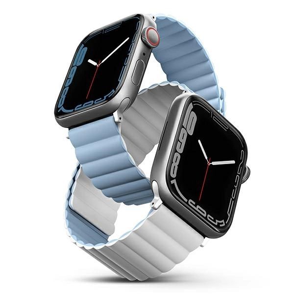 Uniq Revix strap for Apple Watch 1/2/3/4/5/6/7/8/SE/SE2/Ultra 42/44/45/49mm - white and blueeng