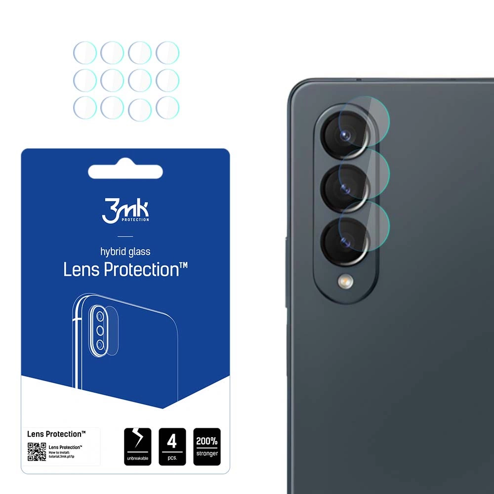 3mk Lens Protection™ hybrid camera glass for Samsung Galaxy Z Fold 4 (front)eng