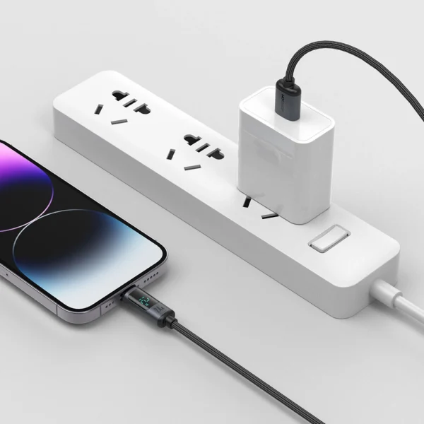Joyroom Prism Series A16 Lightning / USB-A Cable 2.4A 1.2m with LED Display - Blackeng