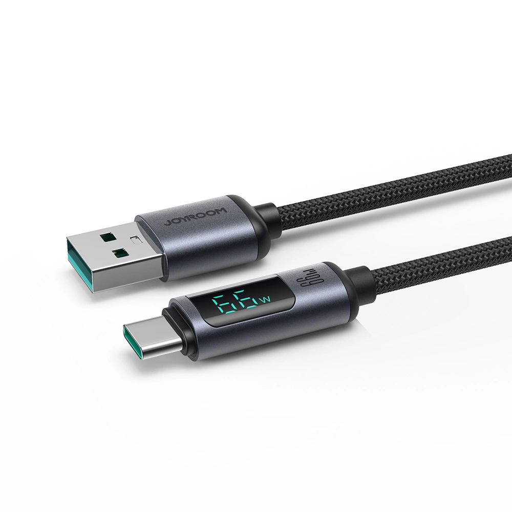 Joyroom Prism Series A16 USB-C / USB-A Cable 66W 1.2m with LED Display - Blackeng