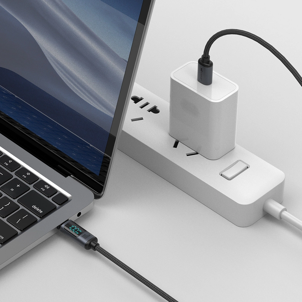 Joyroom Prism Series A16 USB-C / USB-C 100W 1.2m Cable with LED Display - Blackeng