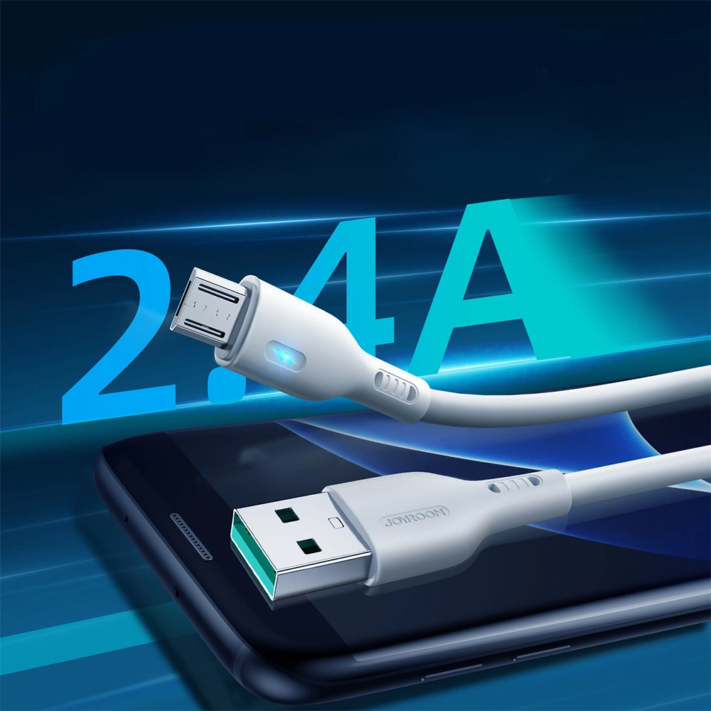 Joyroom Premium Series A13 USB-A / micro USB 2.4A 2m Cable - Whiteeng