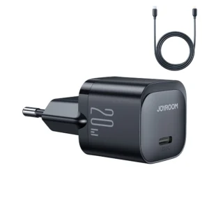 USB C 20W PD mini charger with USB C cable - Lightning Joyroom JR-TCF02 - blackeng