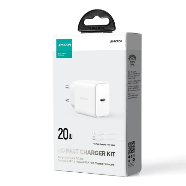 20W USB C PD Charger with USB C Cable - Lightning Joyroom JR-TCF06eng