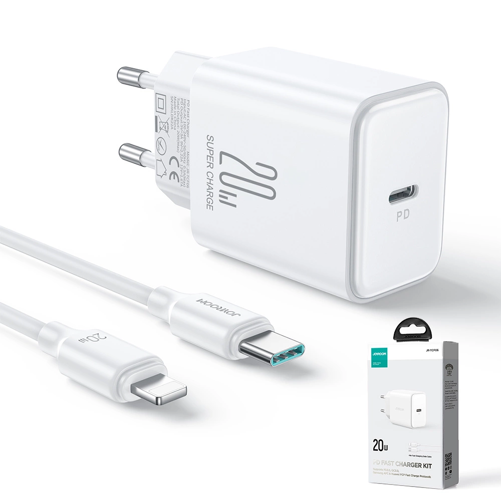 20W USB C PD Charger with USB C Cable - Lightning Joyroom JR-TCF06eng