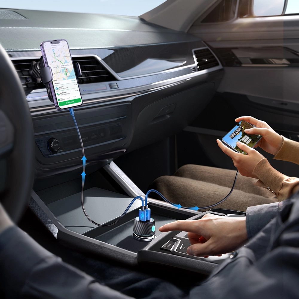 60W USB-C USB-A car charger Joyroom JR-CCN01 - blackeng