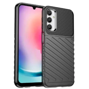 Thunder Case case for Samsung Galaxy A24 4G silicone armor case blackeng