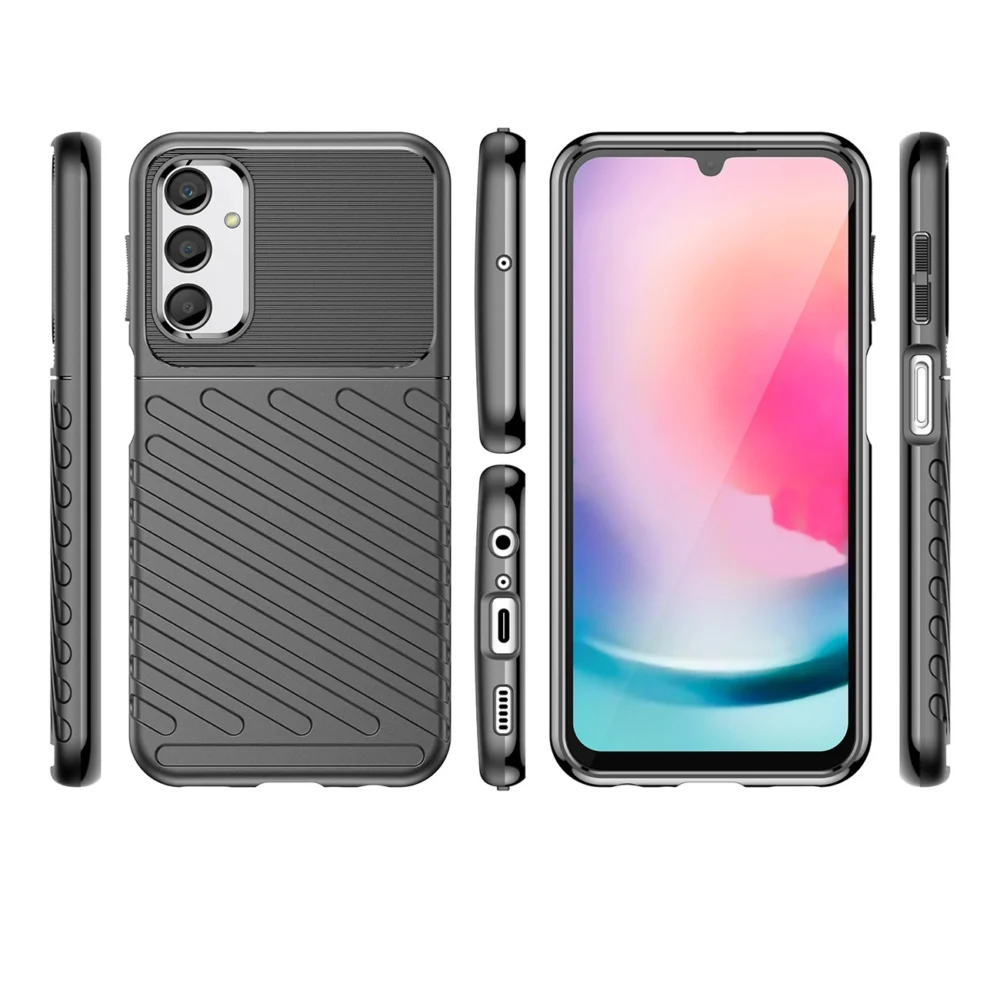 Thunder Case case for Samsung Galaxy A24 4G silicone armor case blackeng