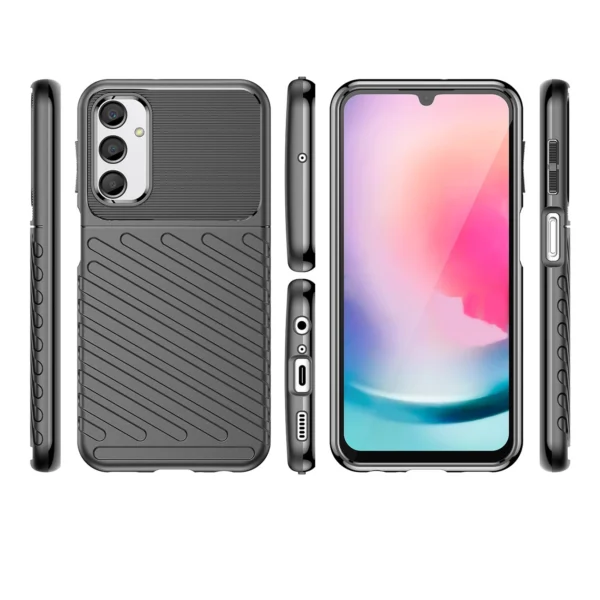 Thunder Case case for Samsung Galaxy A24 4G silicone armor case blackeng