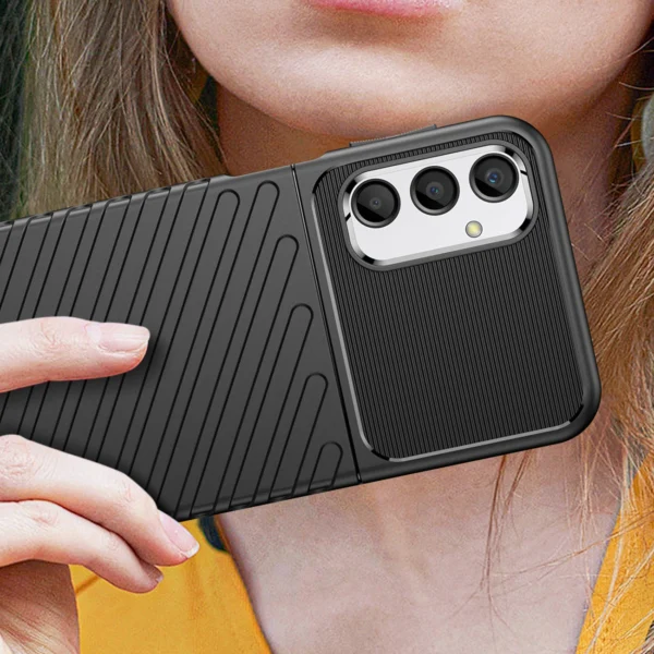 Thunder Case case for Samsung Galaxy A24 4G silicone armor case blackeng