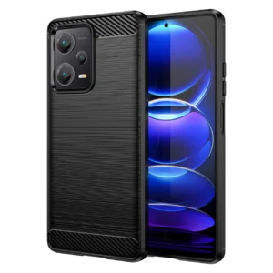 Carbon Case case for Xiaomi Redmi Note 12 Pro+ flexible silicone carbon cover blackeng