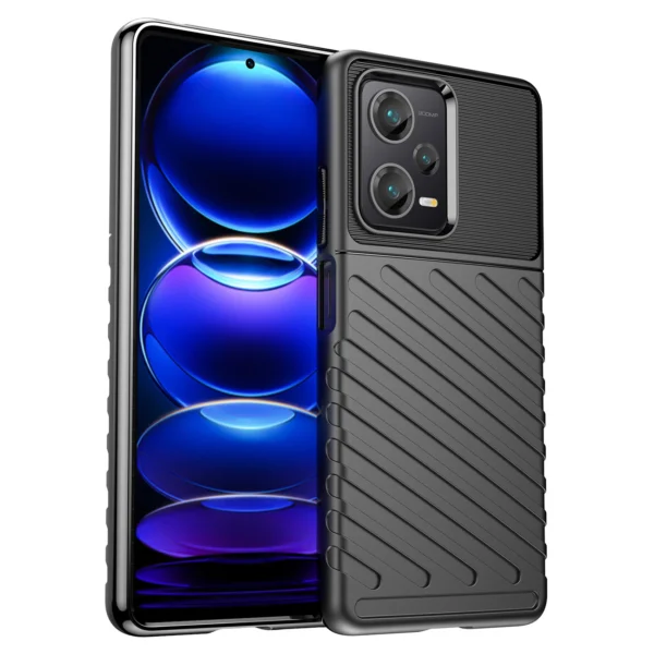 Thunder Case case for Xiaomi Redmi Note 12 Pro+ silicone armor case blackeng