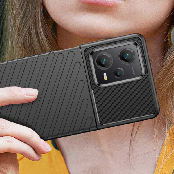 Thunder Case case for Xiaomi Redmi Note 12 Pro+ silicone armor case blackeng