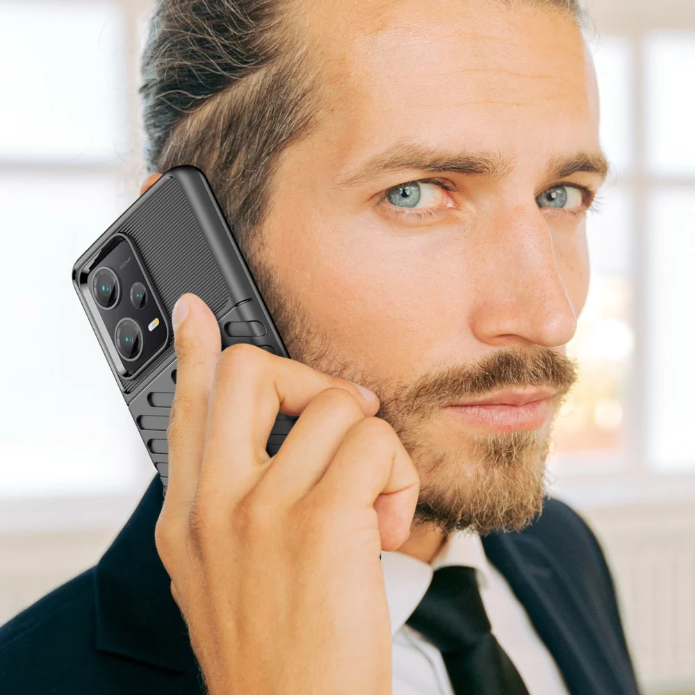 Thunder Case case for Xiaomi Redmi Note 12 Pro+ silicone armor case blackeng