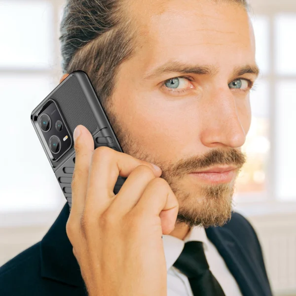 Thunder Case case for Xiaomi Redmi Note 12 Pro+ silicone armor case blackeng