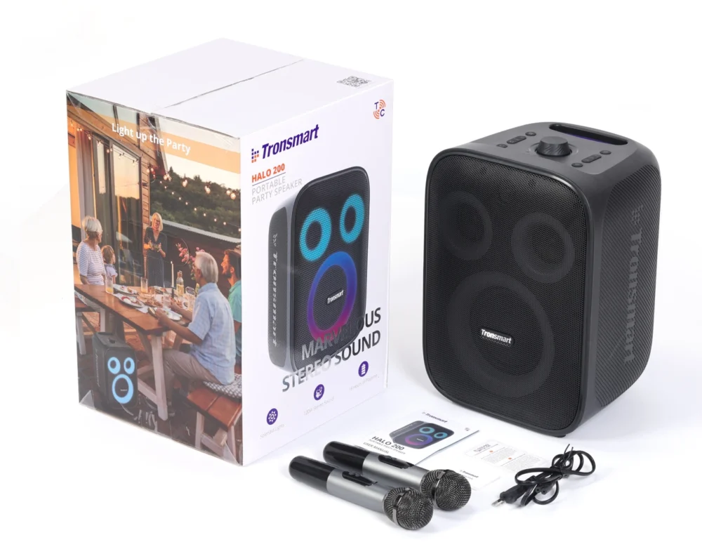 Tronsmart Halo 200 Wireless Speaker 120W + 2 Microphones - Blackeng