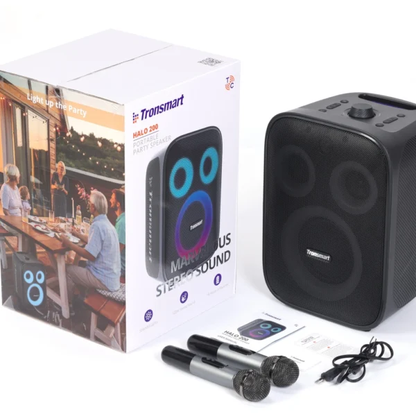 Tronsmart Halo 200 Wireless Speaker 120W + 2 Microphones - Blackeng