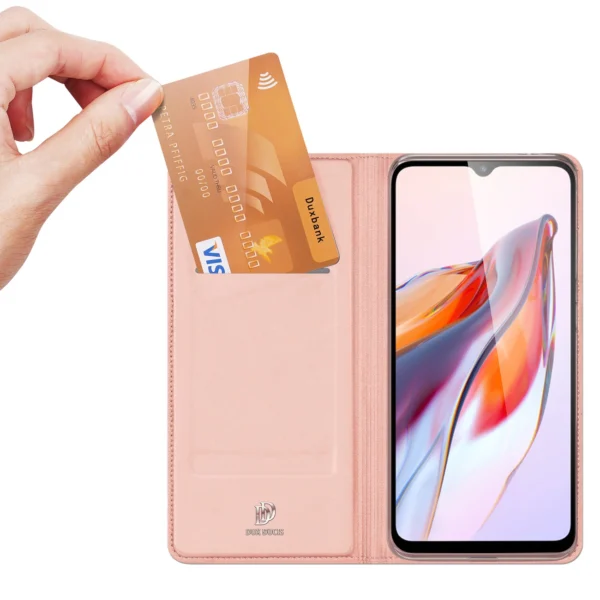 Dux Ducis Skin Pro Case For Xiaomi Redmi 11A / Poco C55 / Redmi 12C Cover Flip Card Wallet Stand Pinkeng