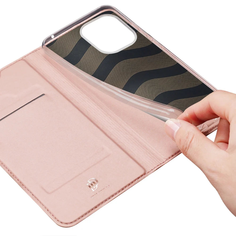Dux Ducis Skin Pro Case For Xiaomi Redmi 11A / Poco C55 / Redmi 12C Cover Flip Card Wallet Stand Pinkeng