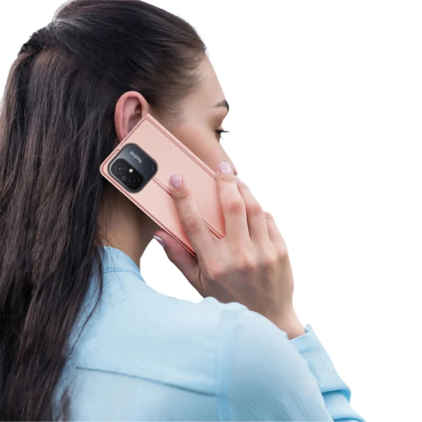 Dux Ducis Skin Pro Case For Xiaomi Redmi 11A / Poco C55 / Redmi 12C Cover Flip Card Wallet Stand Pinkeng