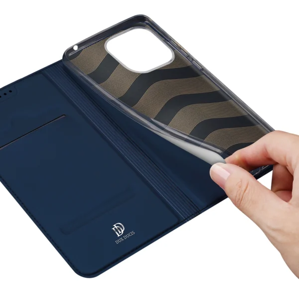 Dux Ducis Skin Pro Case For Xiaomi Redmi 11A / Poco C55 / Redmi 12C Cover Flip Card Wallet Stand Blueeng