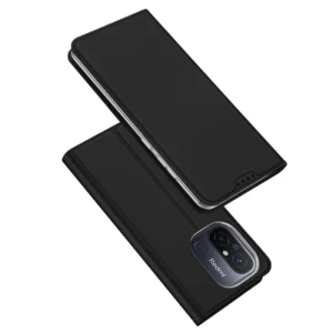 Dux Ducis Skin Pro Case For Xiaomi Redmi 11A / Poco C55 / Redmi 12C Flip Cover Card Wallet Stand Blackeng