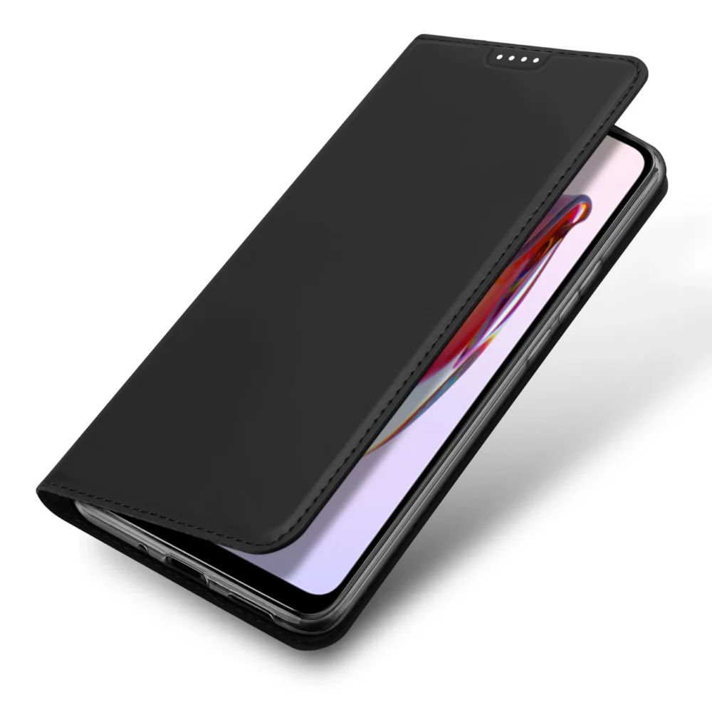 Dux Ducis Skin Pro Case For Xiaomi Redmi 11A / Poco C55 / Redmi 12C Flip Cover Card Wallet Stand Blackeng