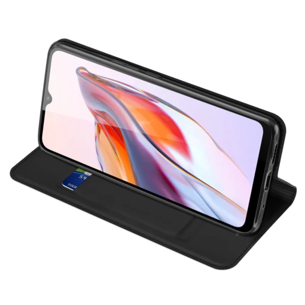 Dux Ducis Skin Pro Case For Xiaomi Redmi 11A / Poco C55 / Redmi 12C Flip Cover Card Wallet Stand Blackeng