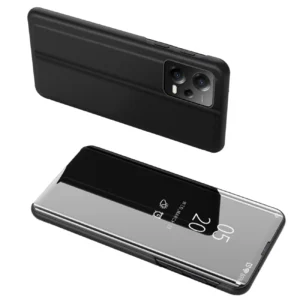 Clear View Case cover for Xiaomi Redmi Note 12 Pro+ with a flip cover blackeng